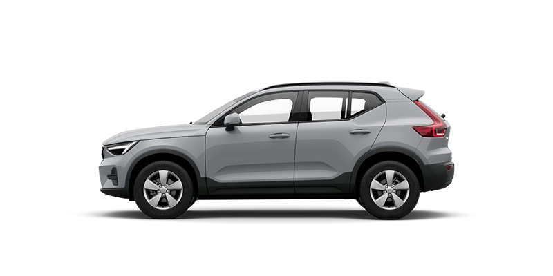 Vue latérale d’un XC40 gris